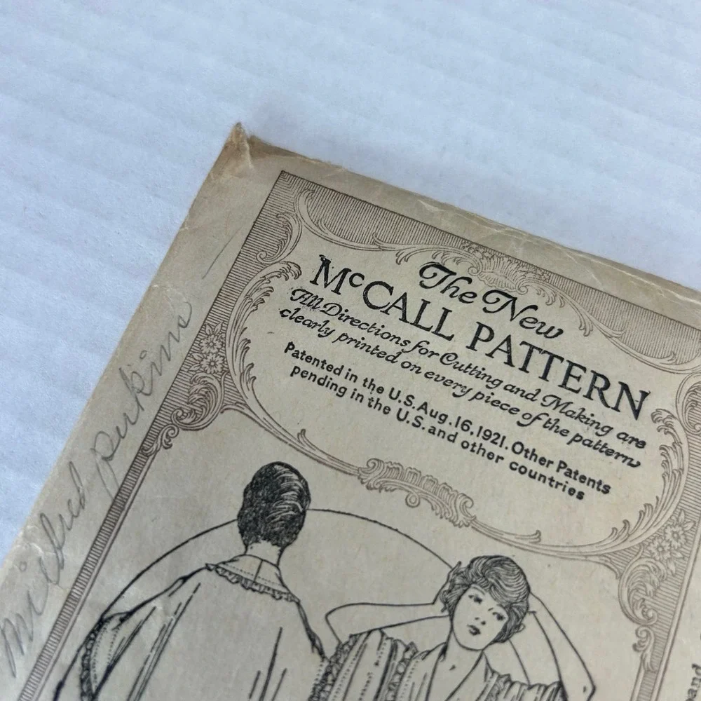 McCall Antique Early 1900's Pattern #2914 Ladies/Misses‎ Negligee Size S